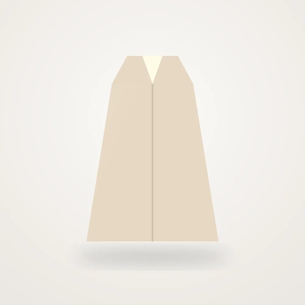فستان كتان متوسط الطول